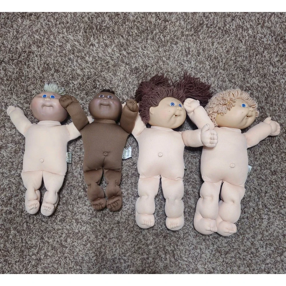 Vintage Cabbage Patch Kids Doll Lot of 4 Mixed Outfits Pacifiers 1980's